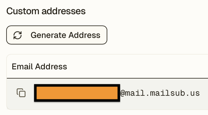 Generate addresses